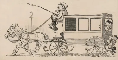 Six Comic Strip Frames Of Coach Driver And Mischievous Boy Pl 2