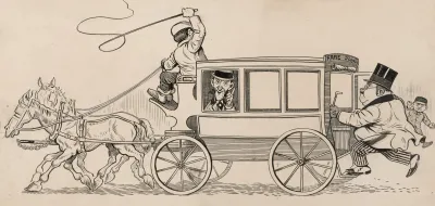 Six Comic Strip Frames Of Coach Driver And Mischievous Boy Pl 3