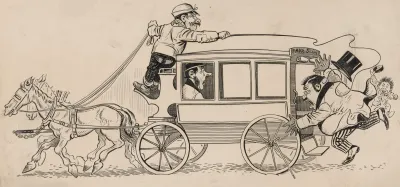 Six Comic Strip Frames Of Coach Driver And Mischievous Boy Pl 4