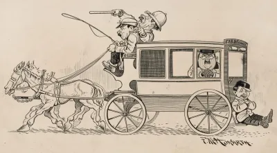 Six Comic Strip Frames Of Coach Driver And Mischievous Boy Pl 6