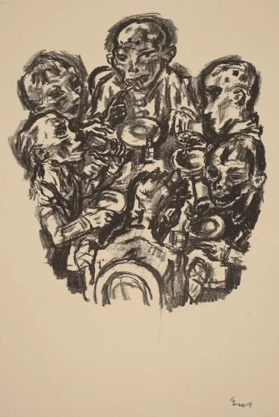 Six Diners At Table
