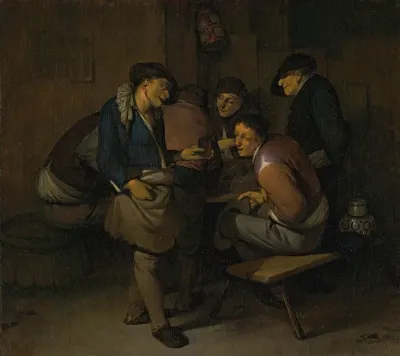 Six Peasants In An Interior