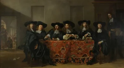 Six Regents And The Housemaster Of The Oude Zijds Institute For The Outdoor Relief Of The Poor Amsterdam 1675