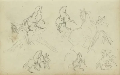 Six Studies For Man Beside A Rearing Horse
