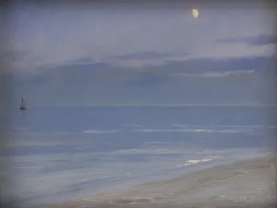 Skagen Beach In Moonlight