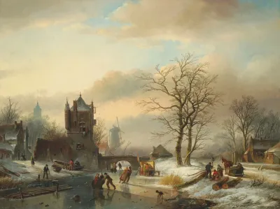 Skaters On A Frozen River 4