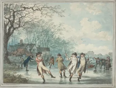 Skaters On The Serpentine In Hyde Park