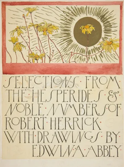Sketch For An Illustration For Selections From The Poetry Of Robert Herrick