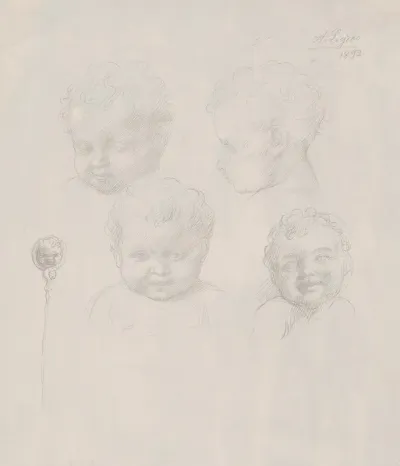 Sketch For Childrens Heads