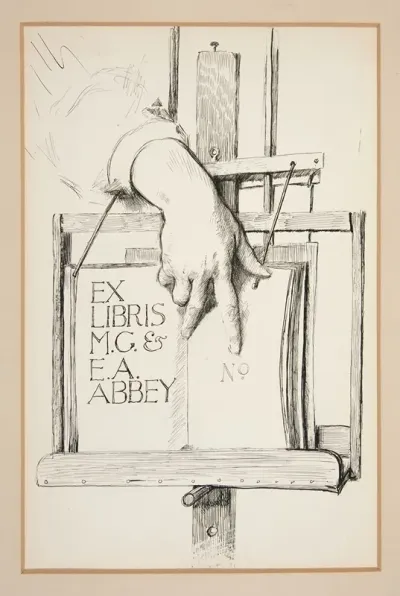 Sketch For Ex Libris M G E A Abbey