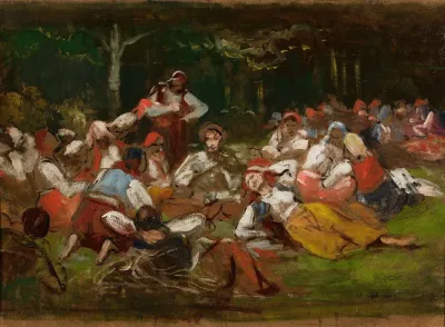 Sketch For Harvesters Resting