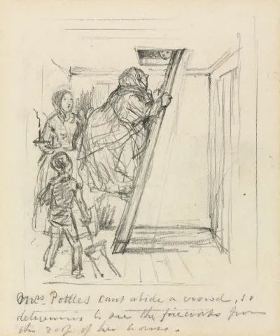 Sketch For Mrs Pottles Cant Abide A Crowd