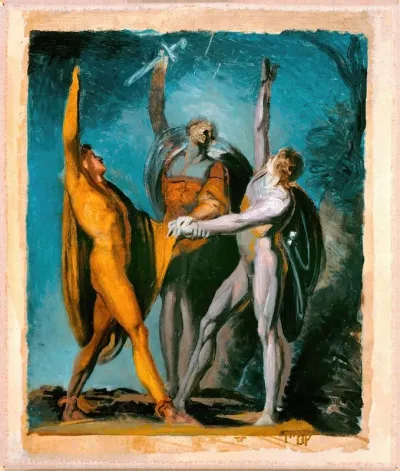 Sketch For Oath On The Rutli Female Figure Verso