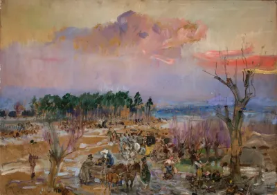 Sketch For Panorama Of Grochow