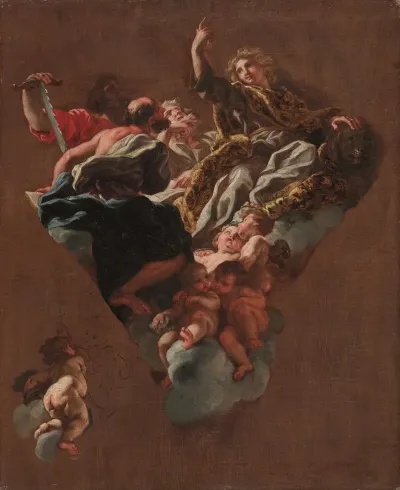 Sketch For The Four Prophets Of Israel For Il Gesu Rome