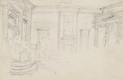 Sketch For The Interior Of The Maryland State House Annapolis