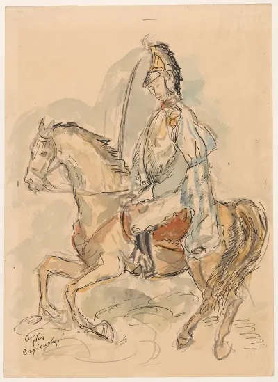 Sketch For The Lost Painting Cuirassier