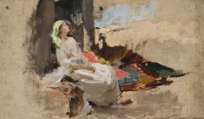 Sketch For The Painting Potocka In Bakhchisaray