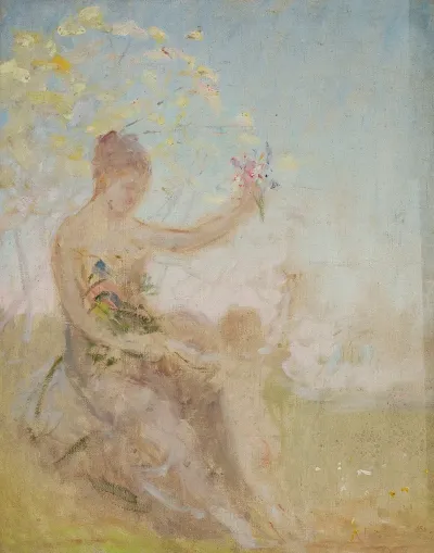 Sketch For The Panel Springtime For The Bakhchi Dere Villa In Yalta