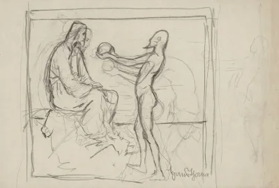 Sketch For The Presentation The Temptation Of Christ