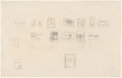 Sketch For The Selection And Arrangement Of Whistlers First Venice Set