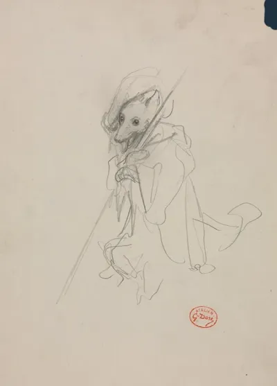 Sketch For The Wolf Turned Shepherd Recto