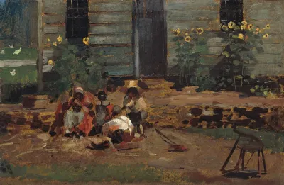 Sketch Of A Cottage Yard
