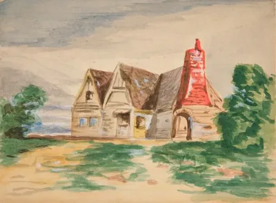 Sketch Of A Country Cottage