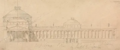 Sketch Of A Half Facade For A Royal Palace Hyde Park London
