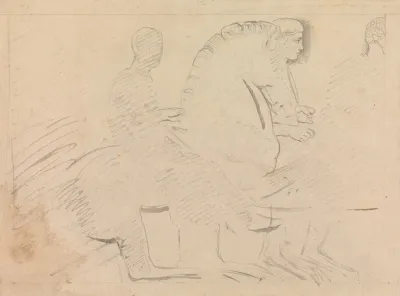 Sketch Of A Horseman From The Parthenon Frieze