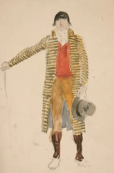 Sketch Of A Man Costume Study For La Tosca Ii