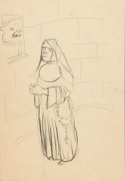 Sketch Of A Nun