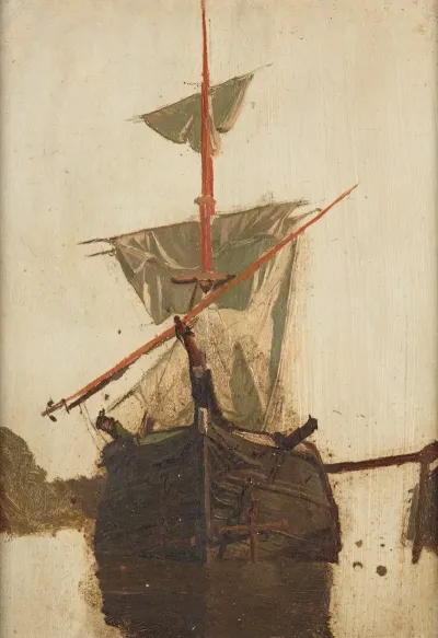 Sketch Of A Sailing Ship No 2