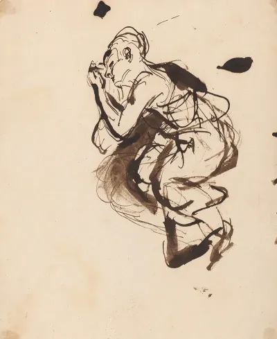 Sketch Of A Sleeping Woman