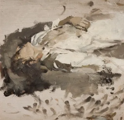 Sketch Of A Woman In White Clothes