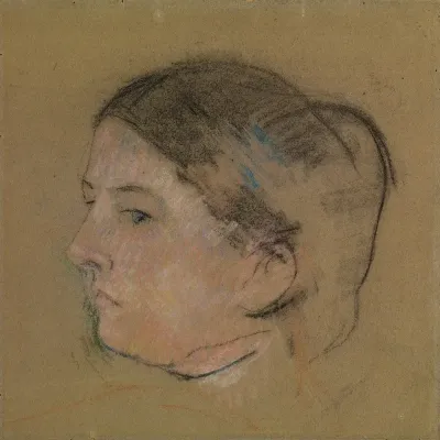 Sketch Of A Womans Head In Profile To Left No 1