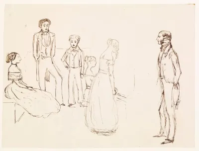 Sketch Of An Evening Party