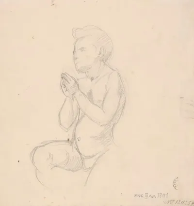 Sketch Of Angel For The Painting The Immaculate Conception