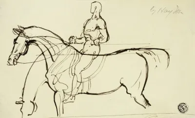Sketch Of Horse And Rider