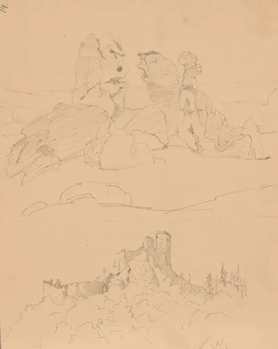 Sketch Of Limestone Outliers Near The Ogrodzieniec Castle