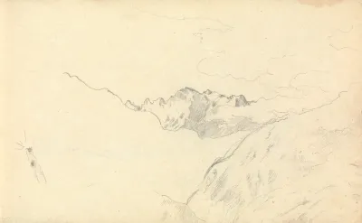 Sketch Of Mountains And Clouds