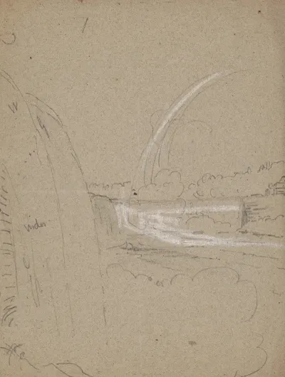 Sketch Of Niagara Falls From The American Side