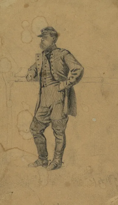 Sketch Of Officer Of Infantry The Colonel