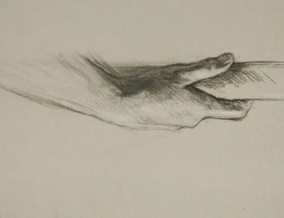 Sketch Of One Hand Grasping A Pole 2