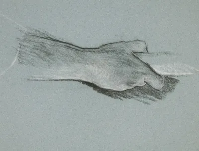 Sketch Of One Hand Grasping A Pole