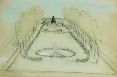 Sketch Of Saint Gaudenss Statue Of Deacon Samuel Chapin Springfield Massachusetts