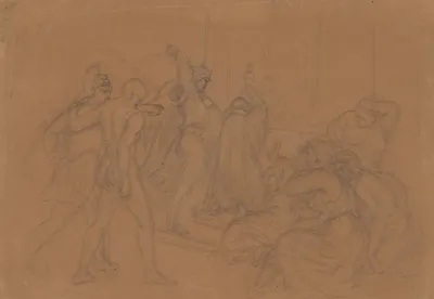 Sketch Of The Composition Martyrdom Of St Stanislaus