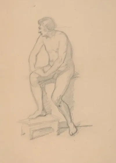 Sketch Of The King Figure For The Painting Death Of Barbara Radziwill