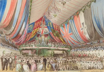 Sketch Of The Performance Played On Board Hms Galatea The Audience Seen From The Stage
