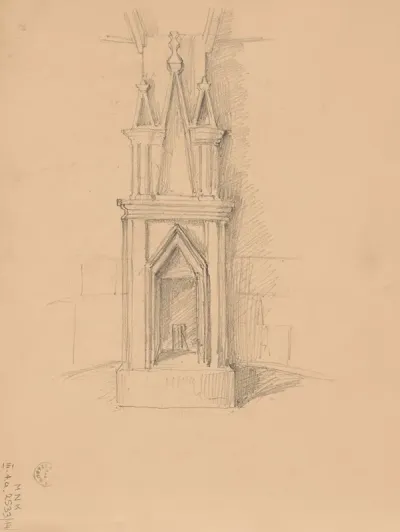Sketch Of The Ruins Of The Castle In Smolen